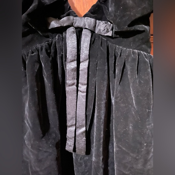Anthropologie Endless Rose Black Velvet Mini Dress with Satin Bow size S NWT - Picture 9 of 10